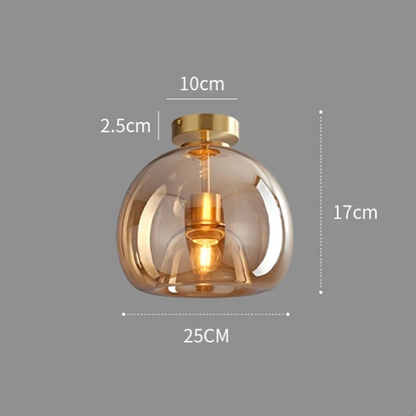 Retro Glass Shade Ceiling Light
