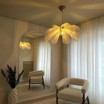 Vintage fabric pendant lamp