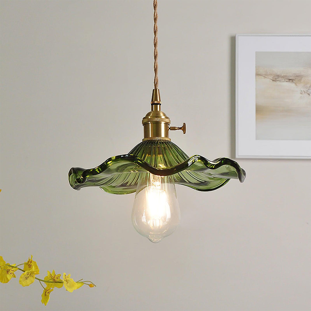 Floral Glass Pendant Lamp