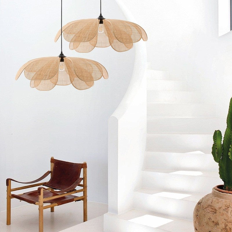 Rattan Petal Ceiling Light