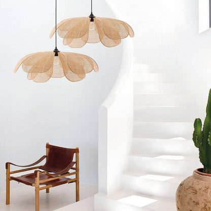 Rattan Petal Ceiling Light
