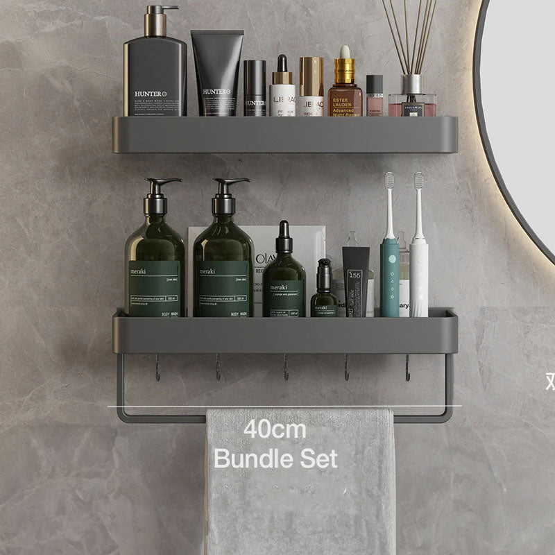 Modern Gray Bathroom Shelf