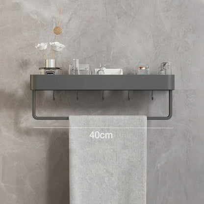 Modern Gray Bathroom Shelf