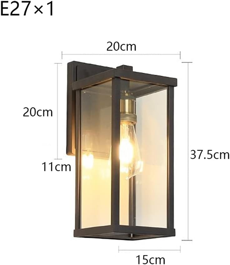 Rectangular Outdoor Lantern Wall Light