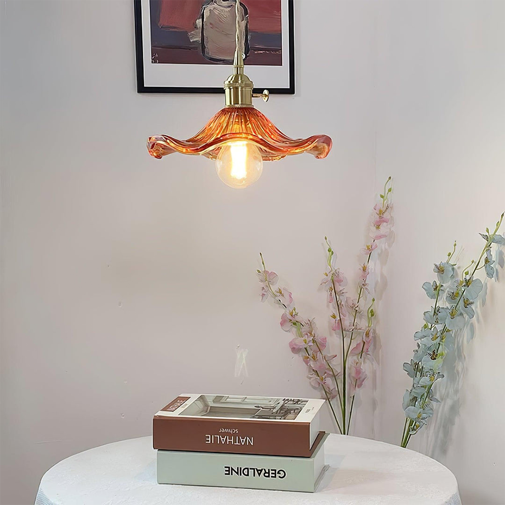 Floral Glass Pendant Lamp