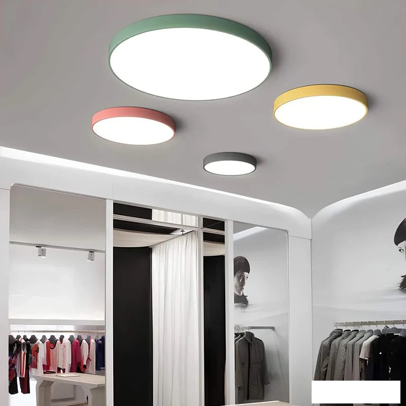 Modern ceiling light with glossy finish