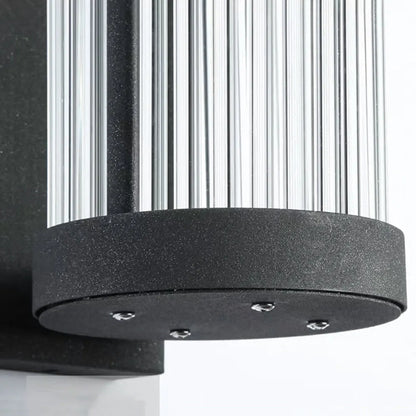 Modern Semi-Cylindrical Metal/Glass Outdoor Wall Lamp