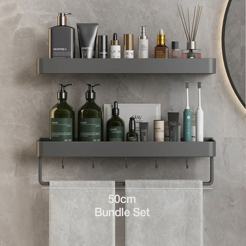 Modern Gray Bathroom Shelf
