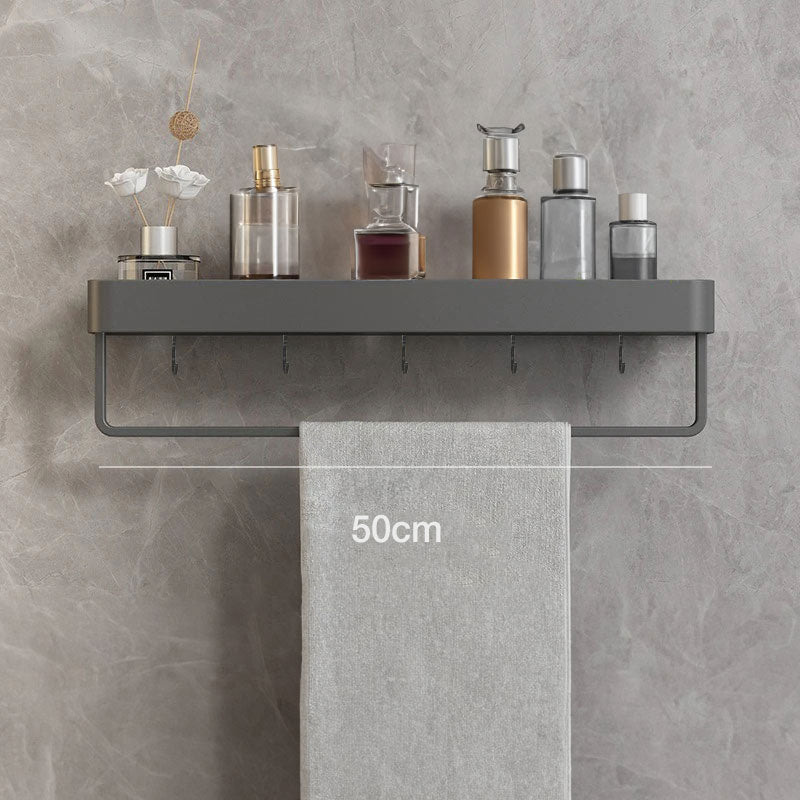 Modern Gray Bathroom Shelf