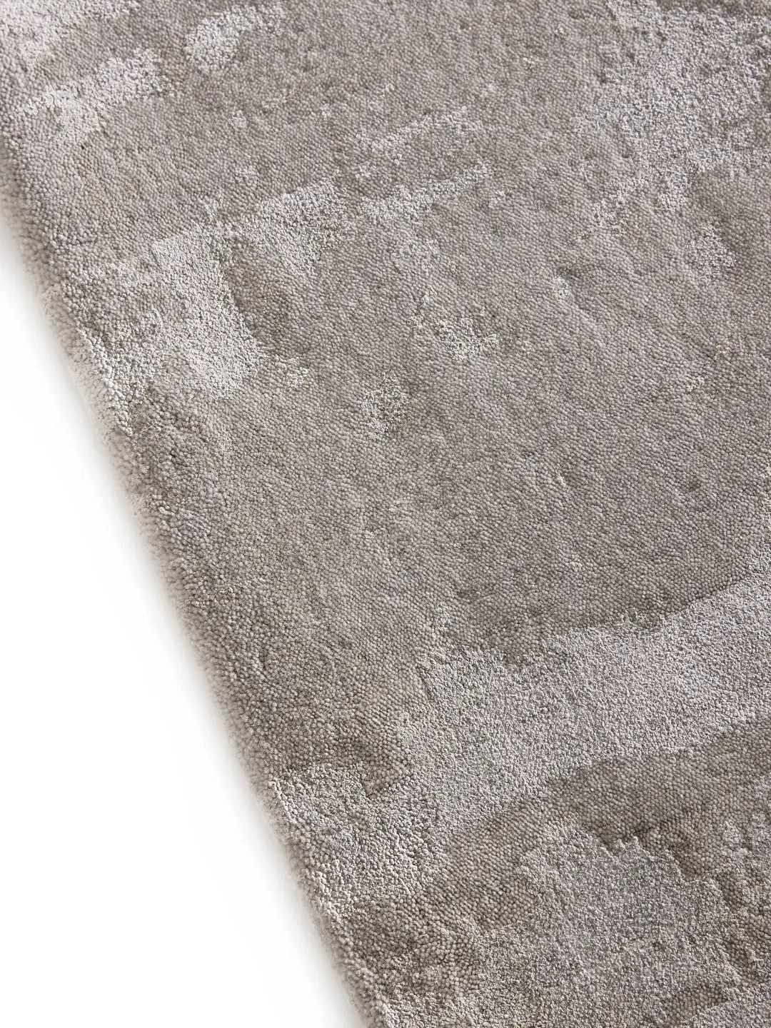 Grey viscose rug living room