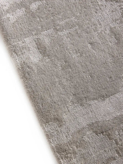 Grey viscose rug living room