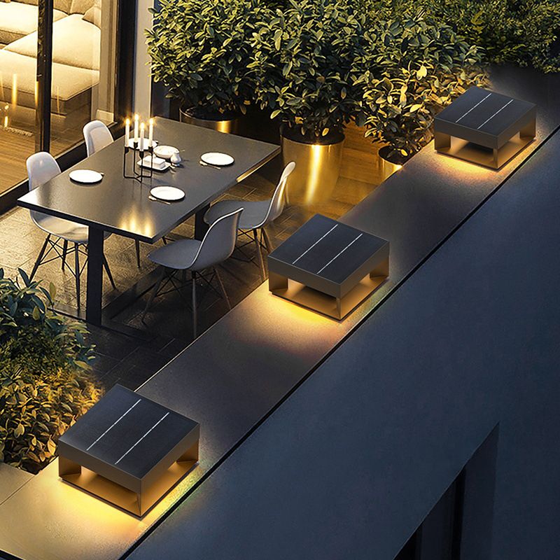 Solar Cube Outdoor Post Light