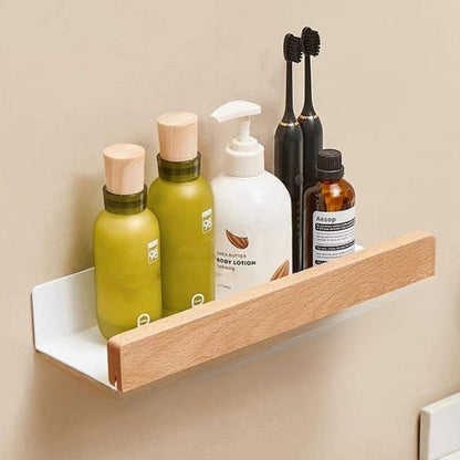 Selbstklebendes Massivholz-Badregal-Aster Selection