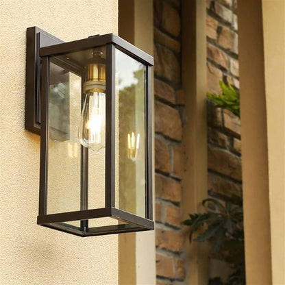 Rectangular Outdoor Lantern Wall Light