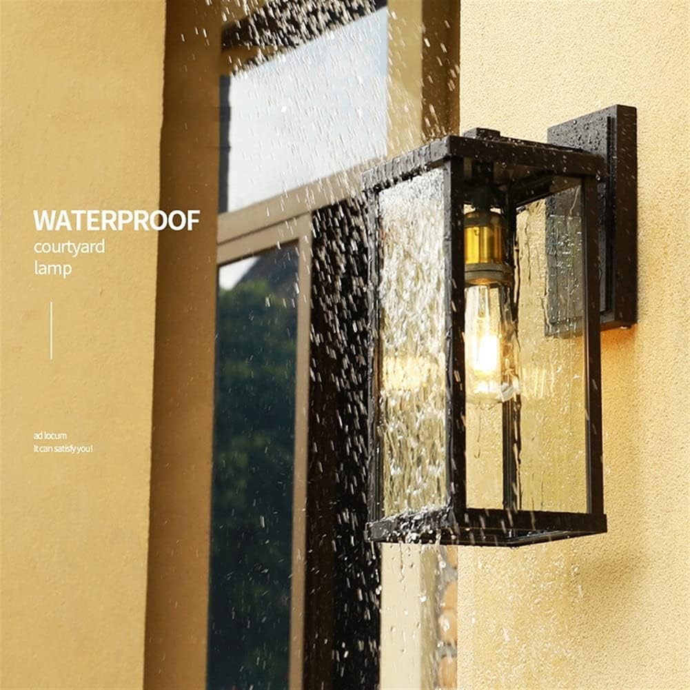 Rectangular Outdoor Lantern Wall Light