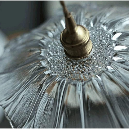 Retro Flower Glass Pendant Light
