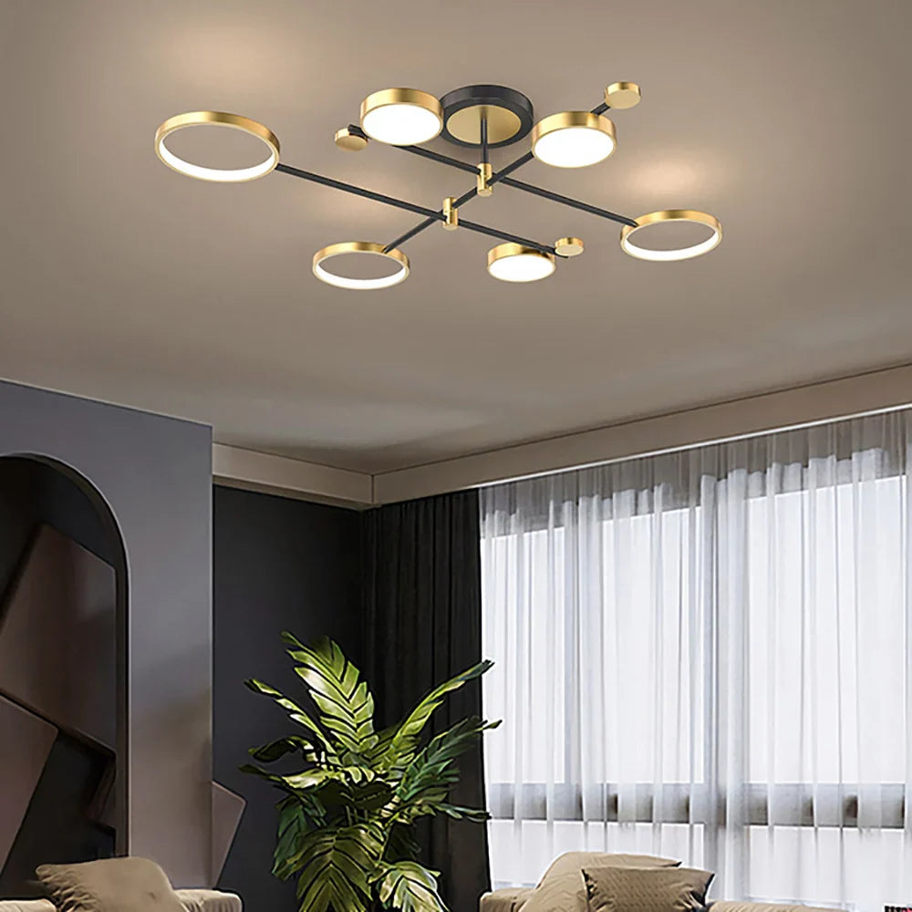 Contemporary Ringed Ceiling Light