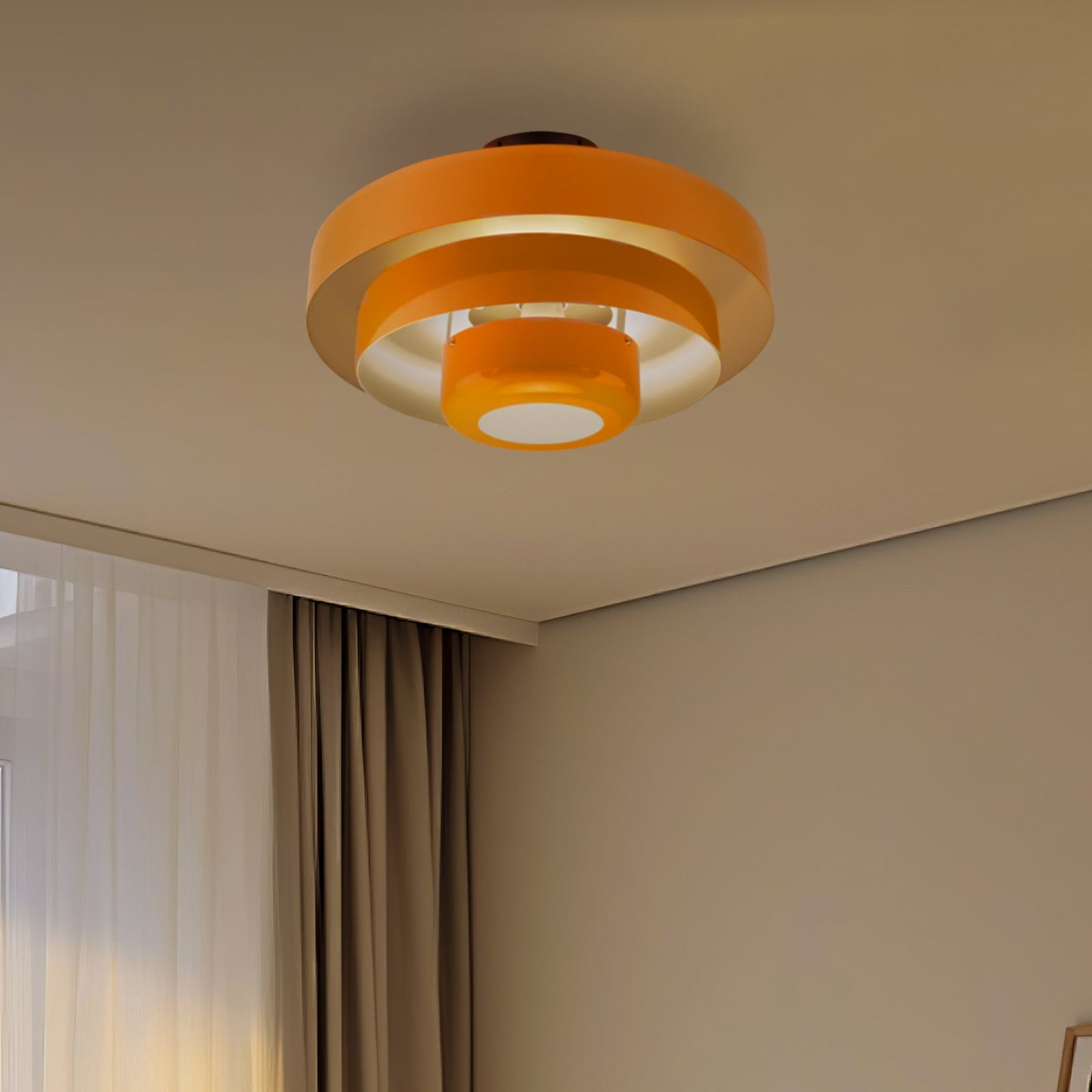 Mid-Century Flush Mount Light