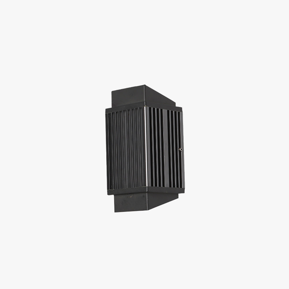 Ray Modern Round/Rectangular Metal/ Outdoor Wall Lamp, Black