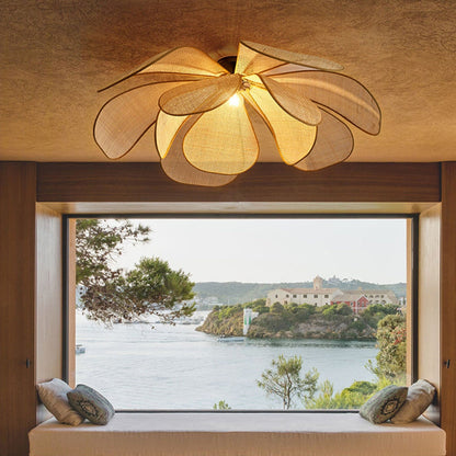 Rattan Petal Ceiling Light