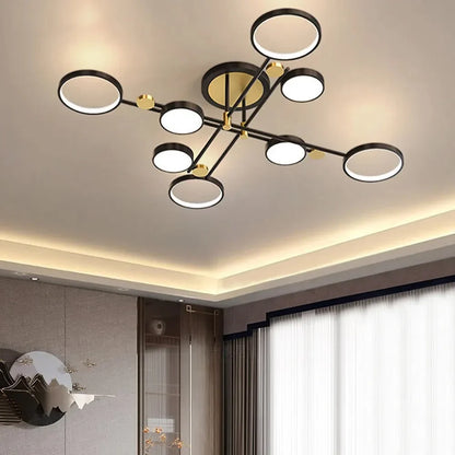 Contemporary Ringed Ceiling Light