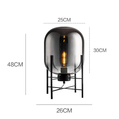 Glass Tetrapod Table Lamp