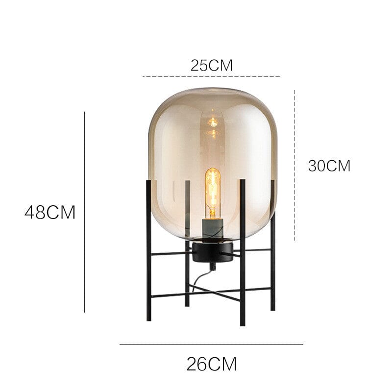 Glass Tetrapod Table Lamp