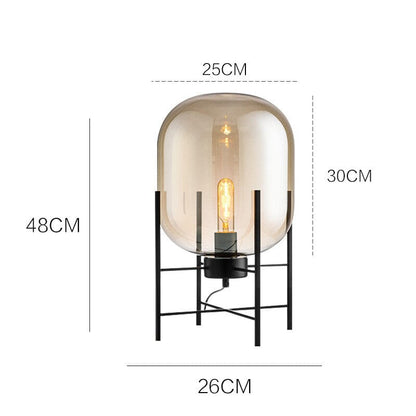 Glass Tetrapod Table Lamp
