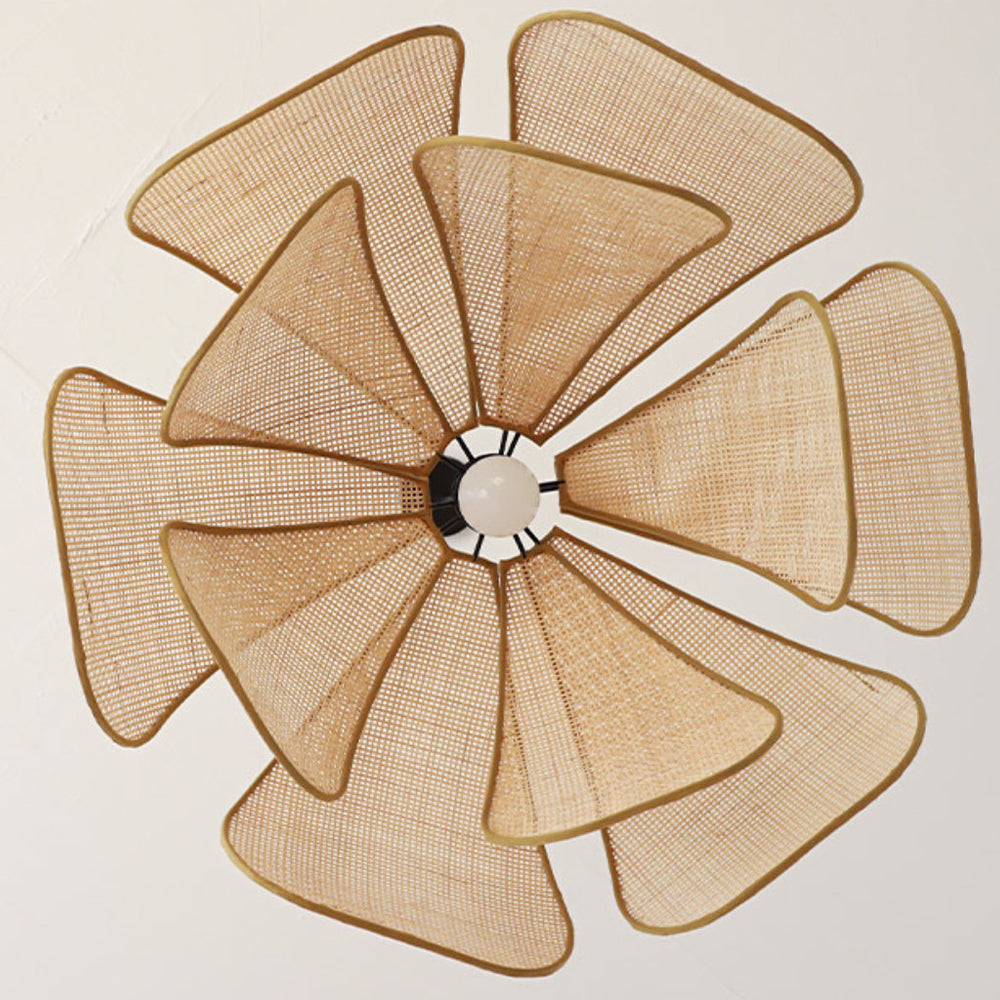 Rattan Petal Ceiling Light