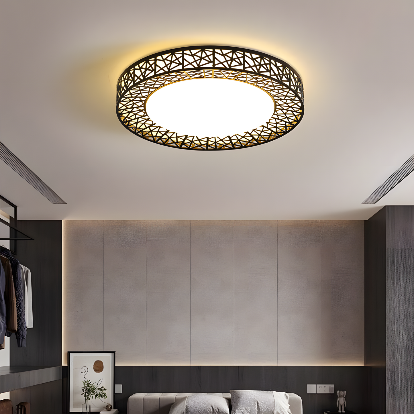 Geometric Flush Ceiling Lamp