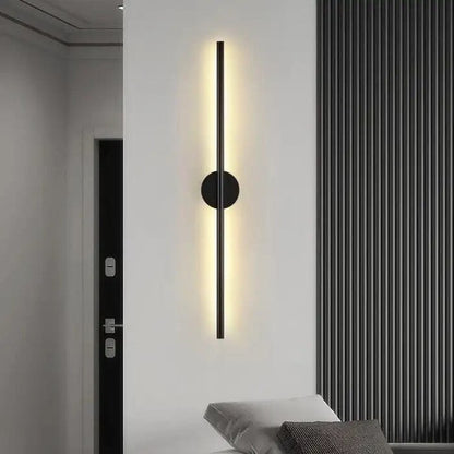 Slim Black LED Wall Sconce