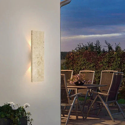 Natural Stone LED Outdoor Wall Light