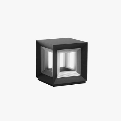 Modern LED Cube Outdoor Post Light