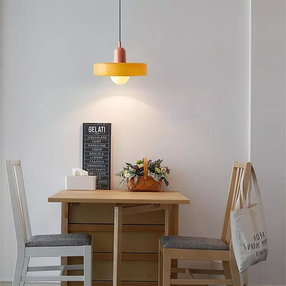 Colorful Bauhaus Glass Pendant