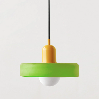 Colorful Bauhaus Glass Pendant