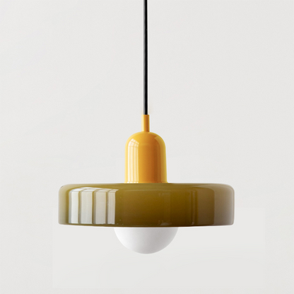 Colorful Bauhaus Glass Pendant