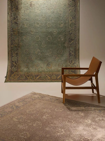 Blue vintage rug living room