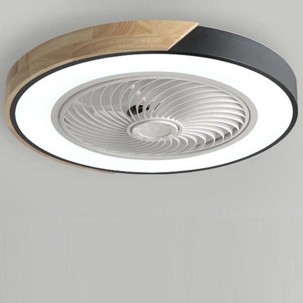 Modern Wood LED Ceiling Fan Light