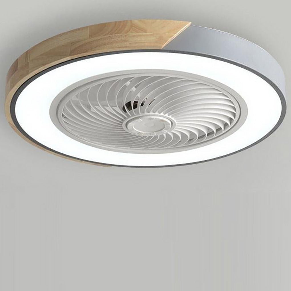 Modern Wood LED Ceiling Fan Light