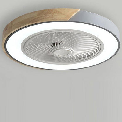 Modern Wood LED Ceiling Fan Light