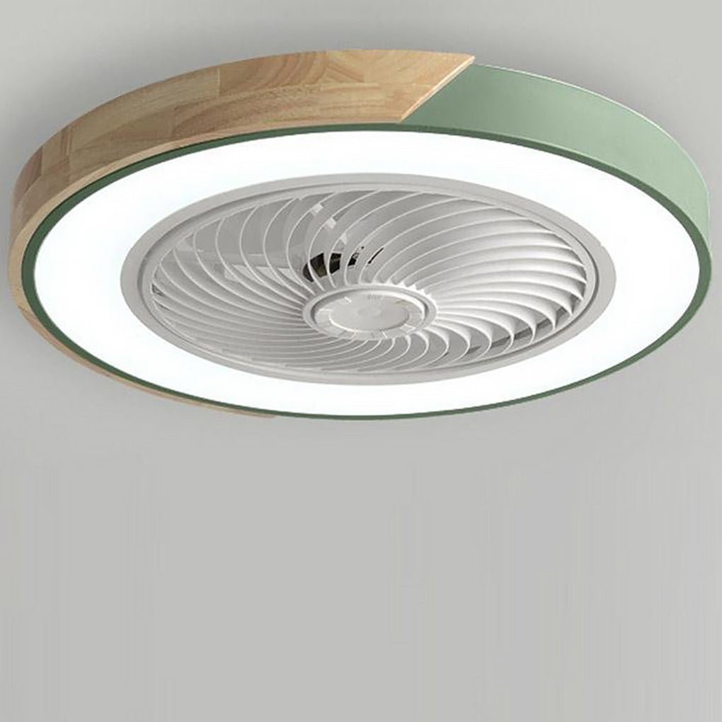 Modern Wood LED Ceiling Fan Light