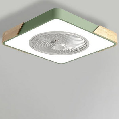 Modern Wood LED Ceiling Fan Light