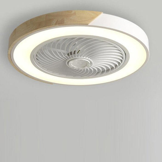 Modern Wood LED Ceiling Fan Light