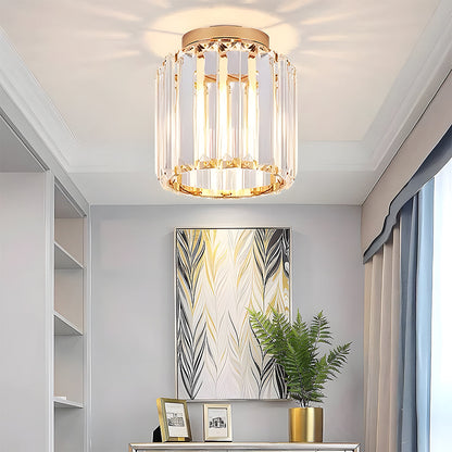 Sleek Black Hallway Ceiling Light