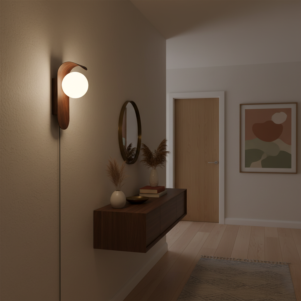 Contemporary Wood Accent Lamp