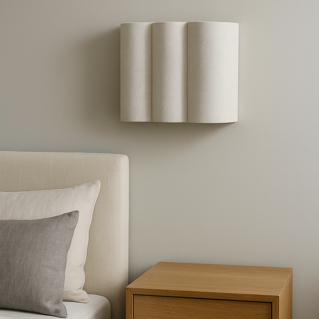 Scalloped Linen Wall Light
