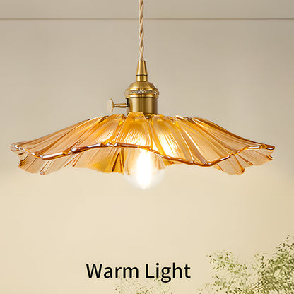 Retro Flower Glass Pendant Light
