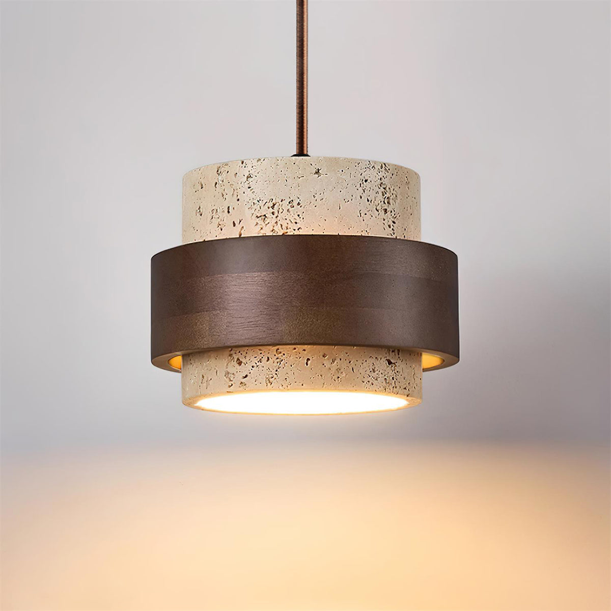 Rustic Stone Pendant Light