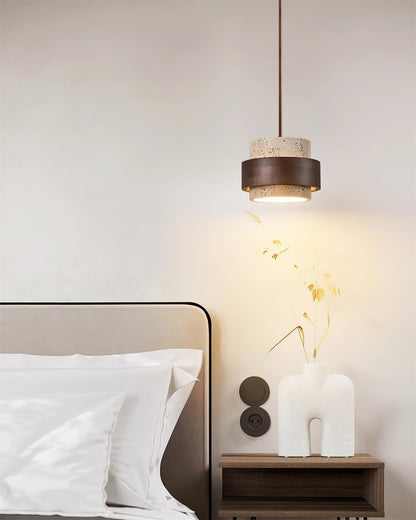 Rustic Stone Pendant Light