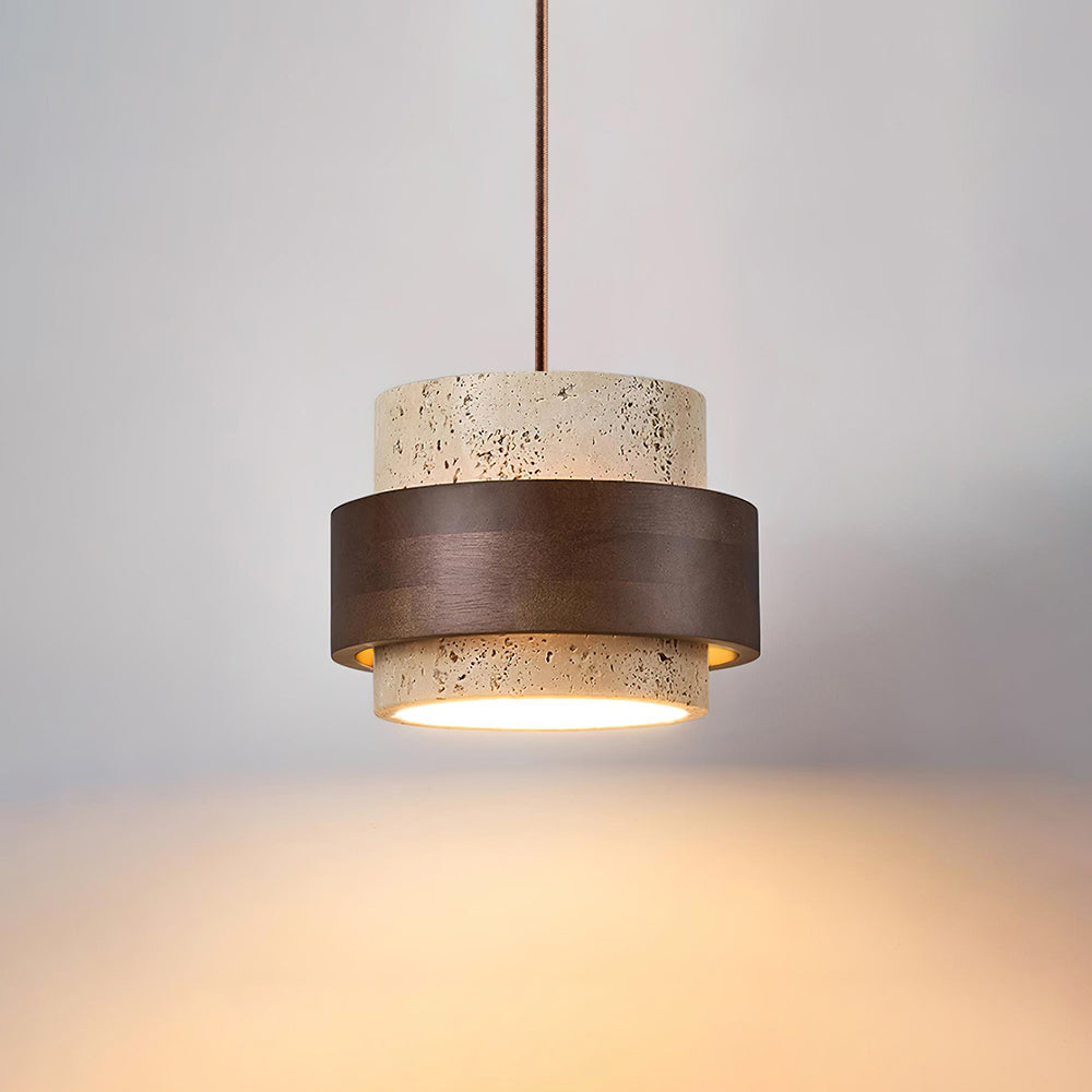 Rustic Stone Pendant Light